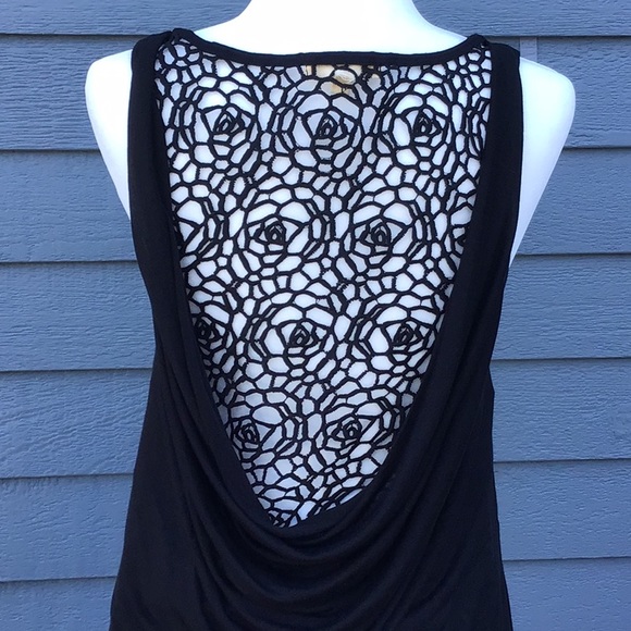 Black Swan Crochet Drape Back Tank Top - Picture 4 of 9